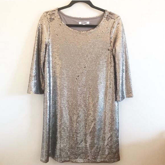 BB Dakota Metallic Long Sleeve Dress - Picture 3 of 6